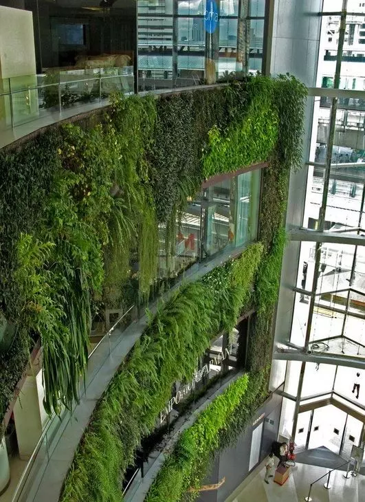 indoors vertical wall garden in the world