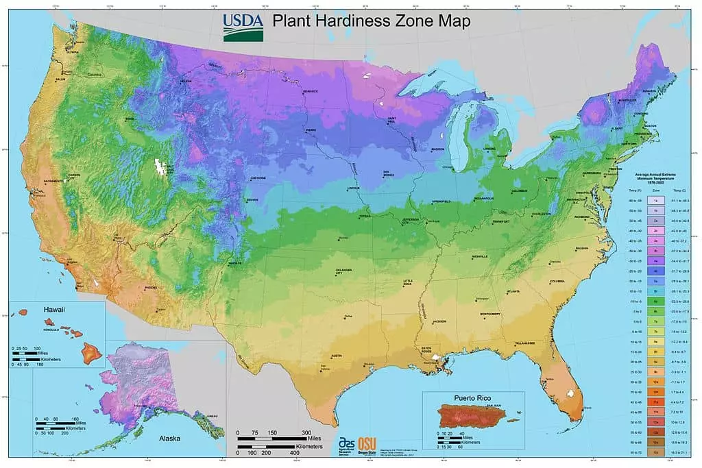 usda plant hardiness zones 2012