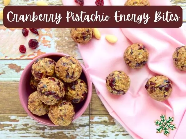 cranberry pistachio energy bites