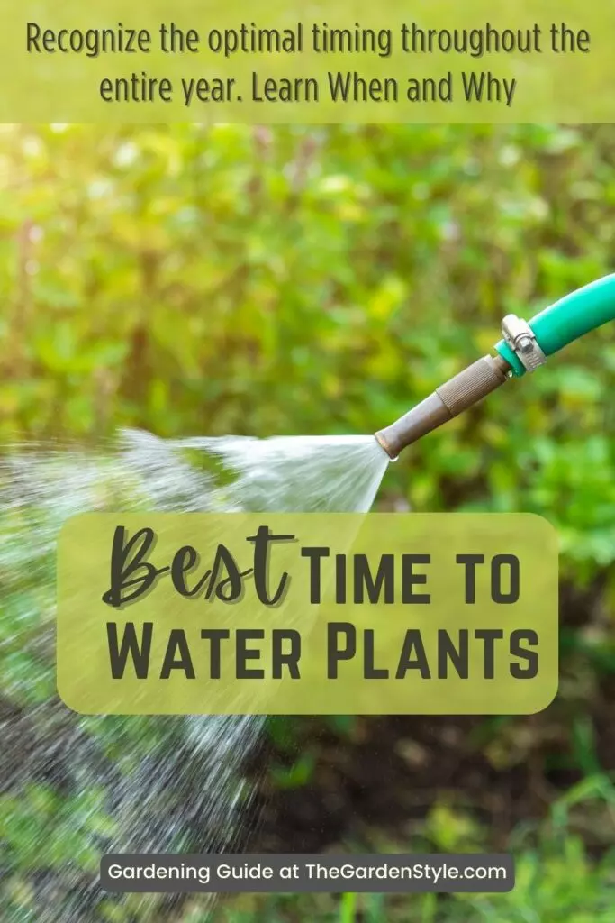 watering time guide for the garden