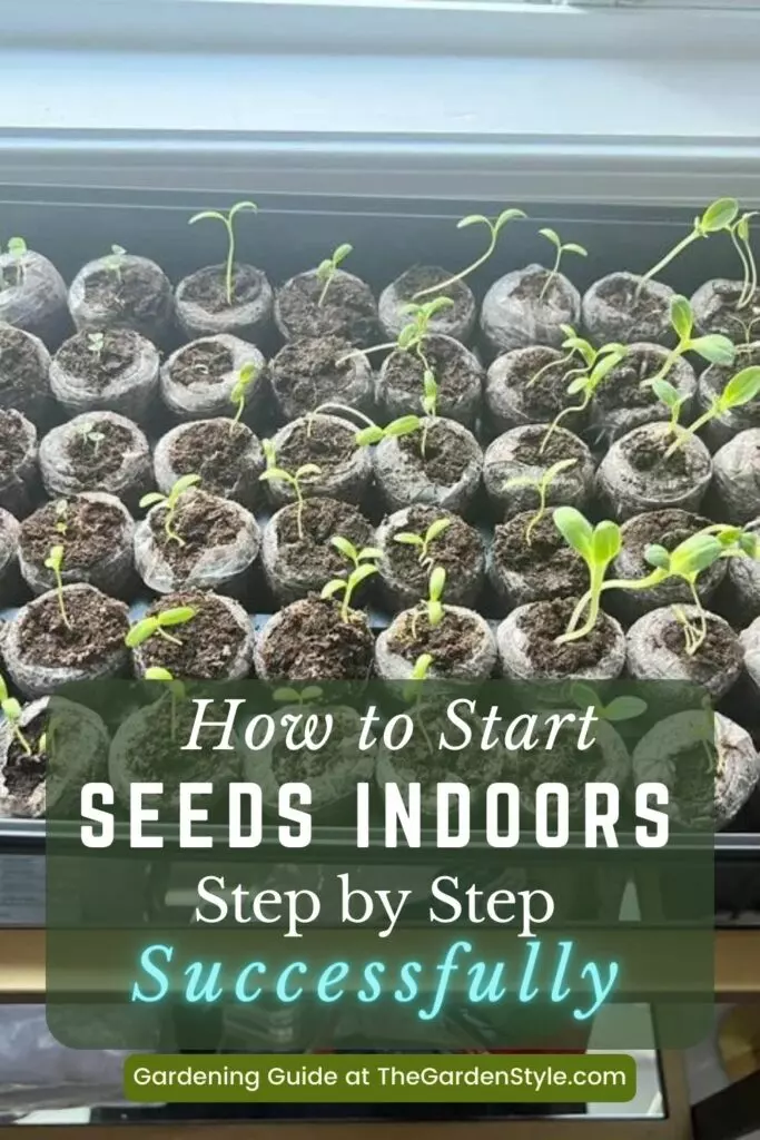 how to start seeds indoors pin