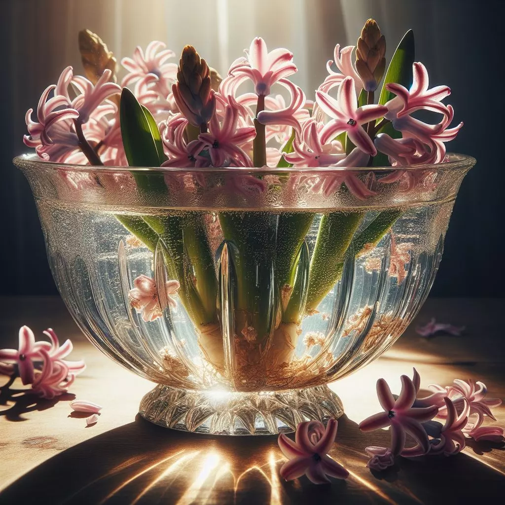 hyacinth in a glass bowl 