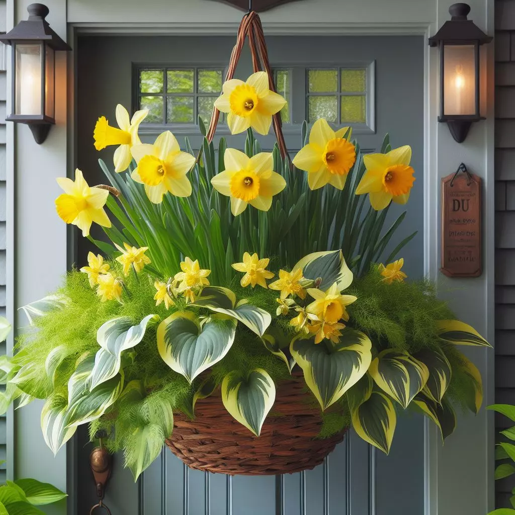 daffodil hang a door basket 