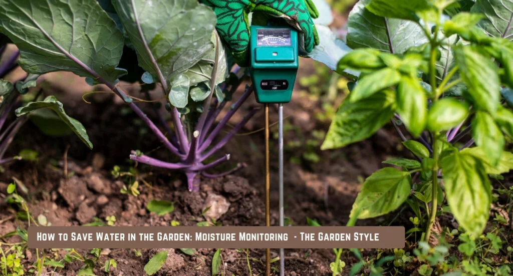 moisture monitoring for save water in the garden