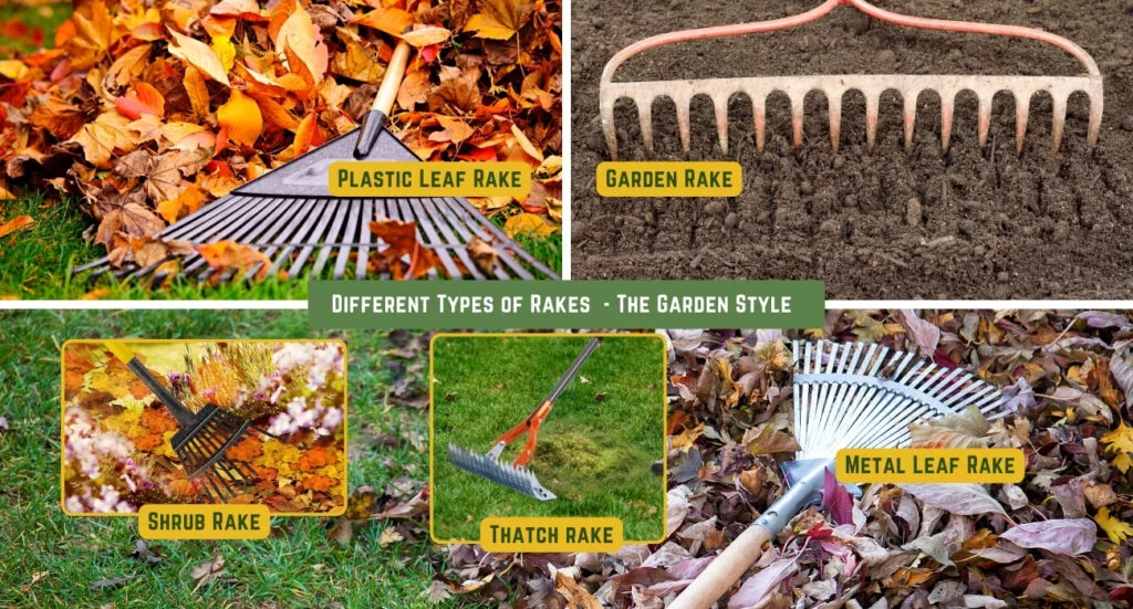 different types of rakes for the garden