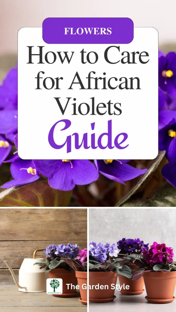 how to care for african violets pin